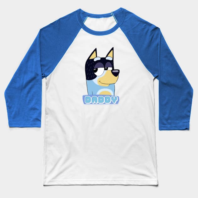 Square Dog Daddy Baseball T-Shirt by AmyNewBlue